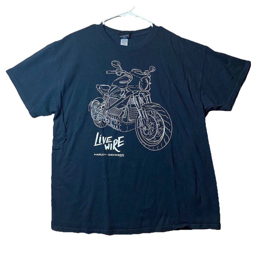 Harley Davidson LiveWire Motorcycle T-Shirt Black Graphic Size XL